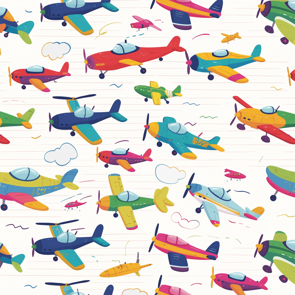Airplane 057 original repeating artwork