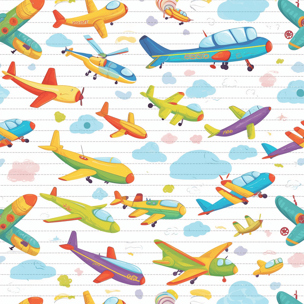 Airplane 069 original repeating artwork