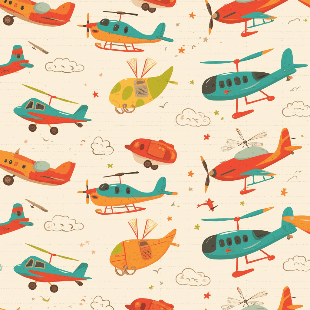 Airplane Sprint original repeating artwork