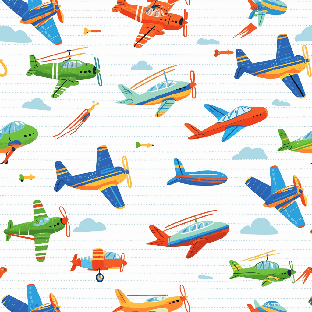 Airplane 296 original repeating artwork
