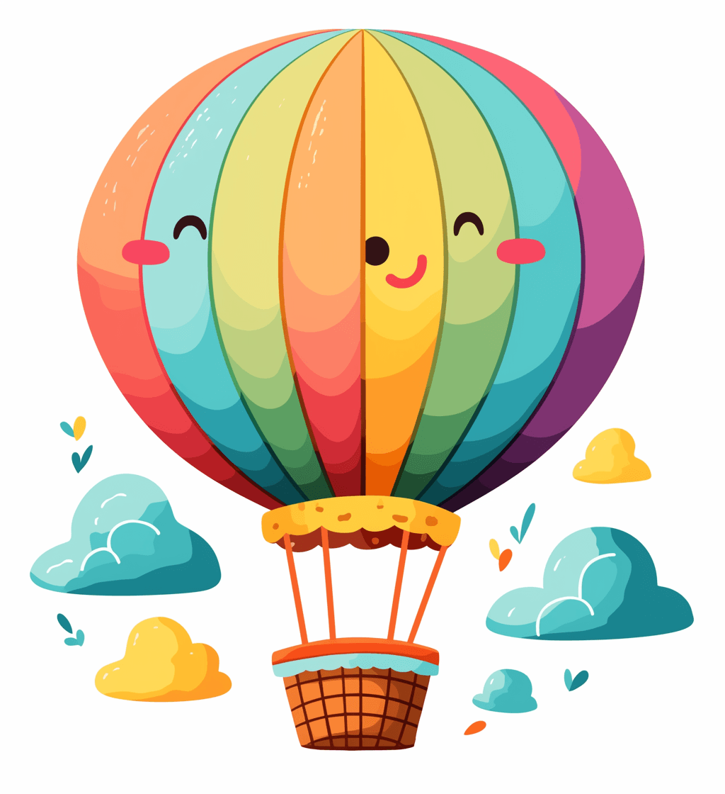 Hot Air Balloon Party original repeating artwork