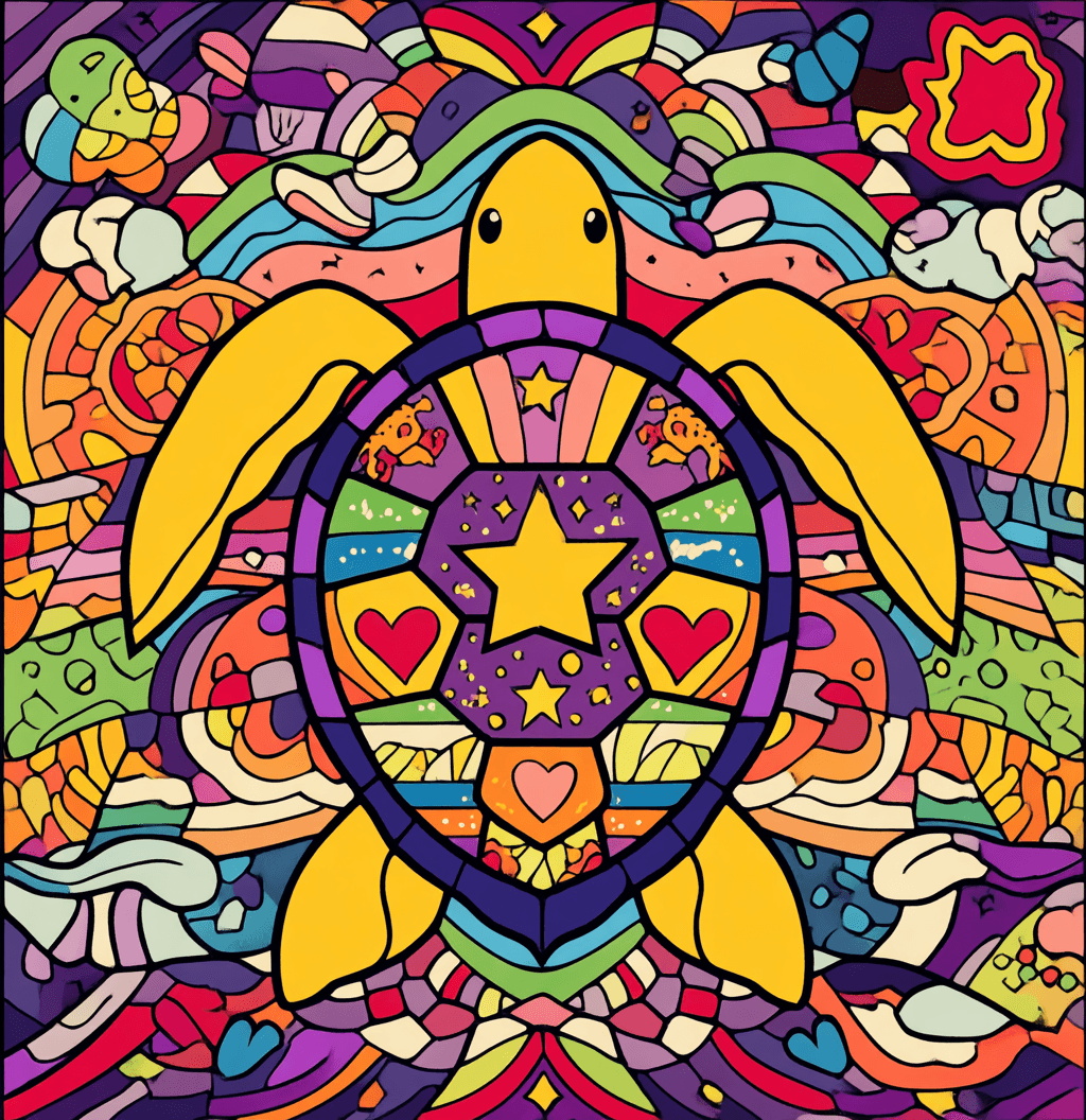 Abstract Elephant Dash original repeating artwork