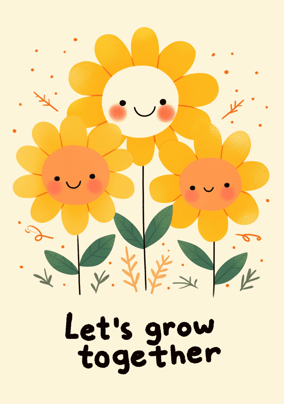 Sunflower Team original repeating artwork