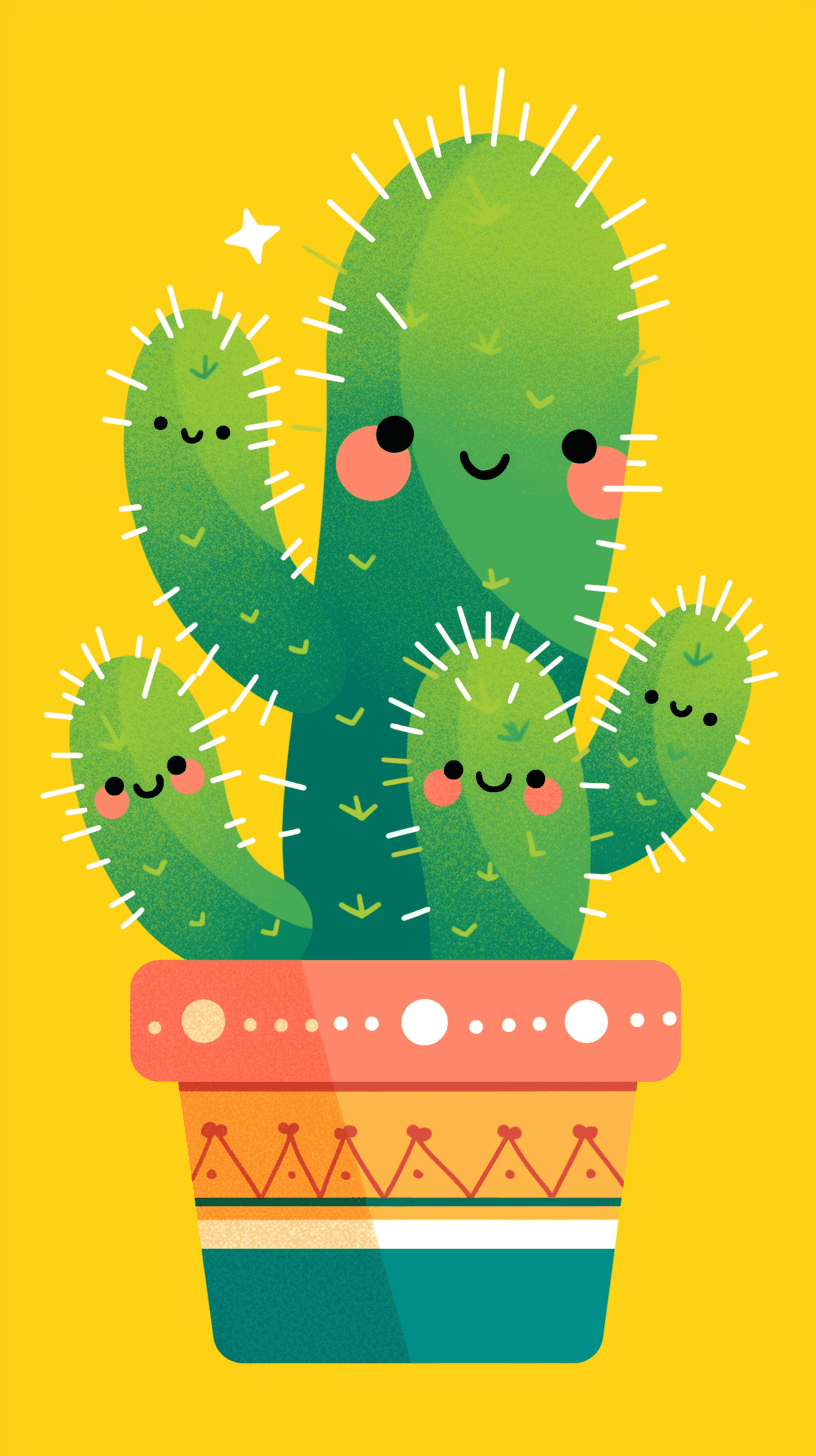 Cactus original repeating artwork