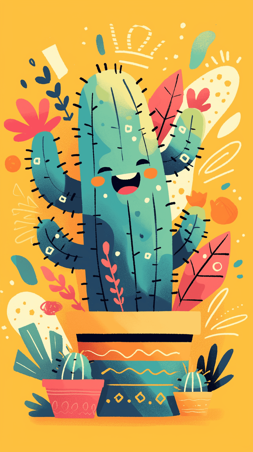 Cactus 003 original repeating artwork