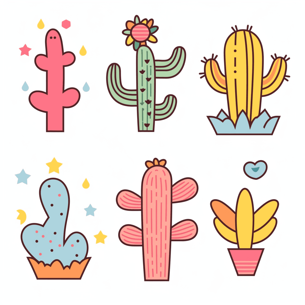 Cactus Show original repeating artwork