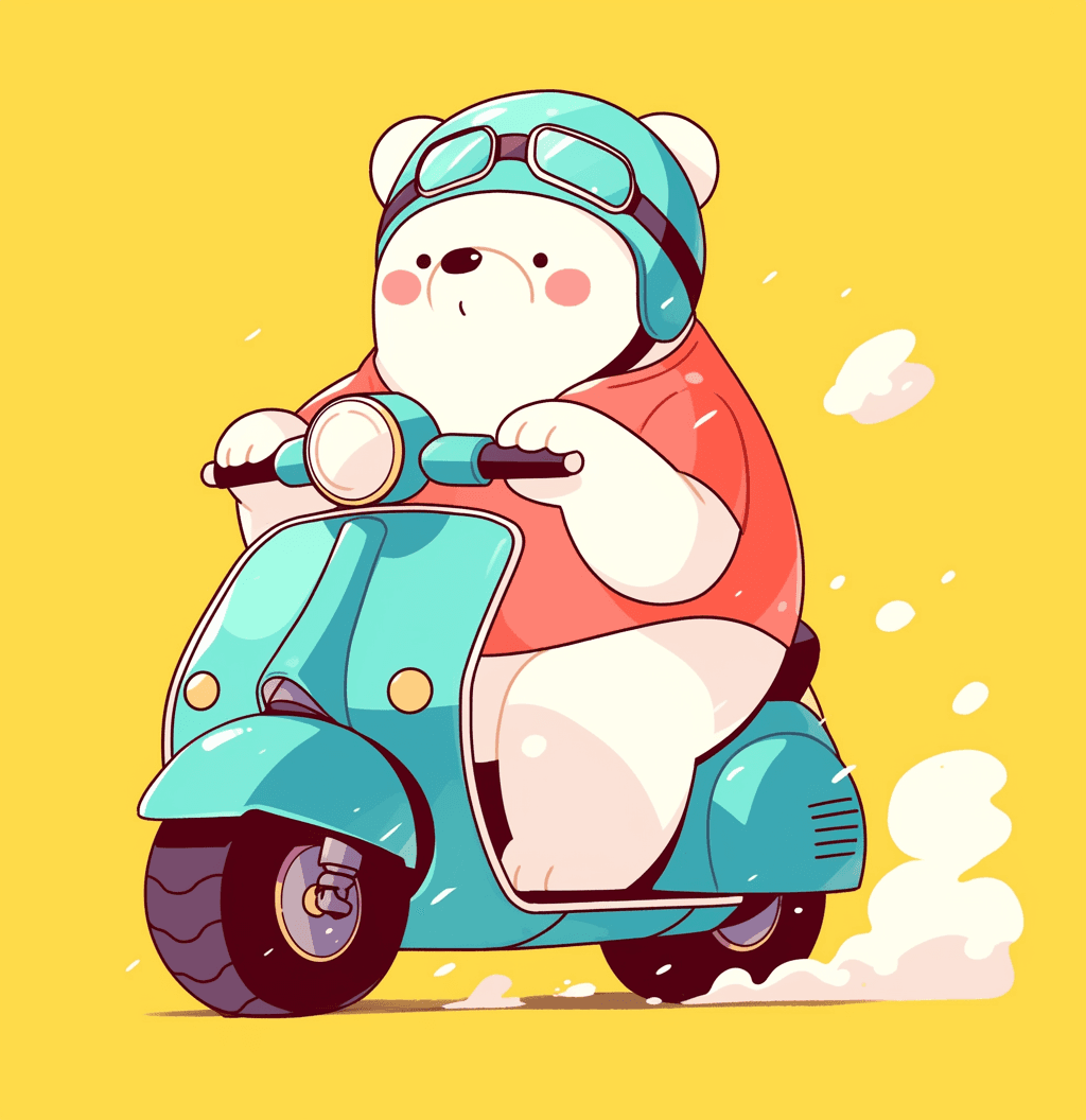 Scooter Bounce original repeating artwork