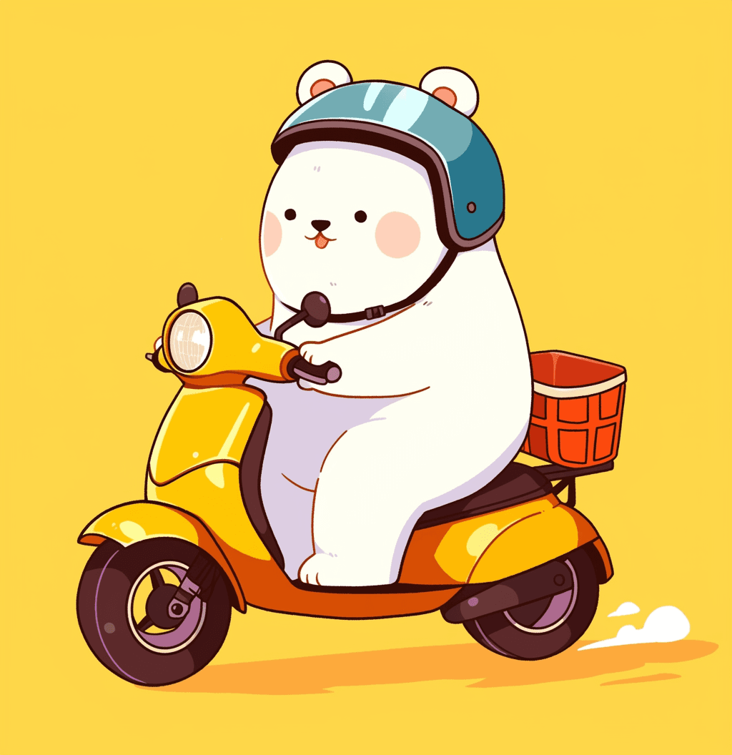 Scooter Picnic original repeating artwork