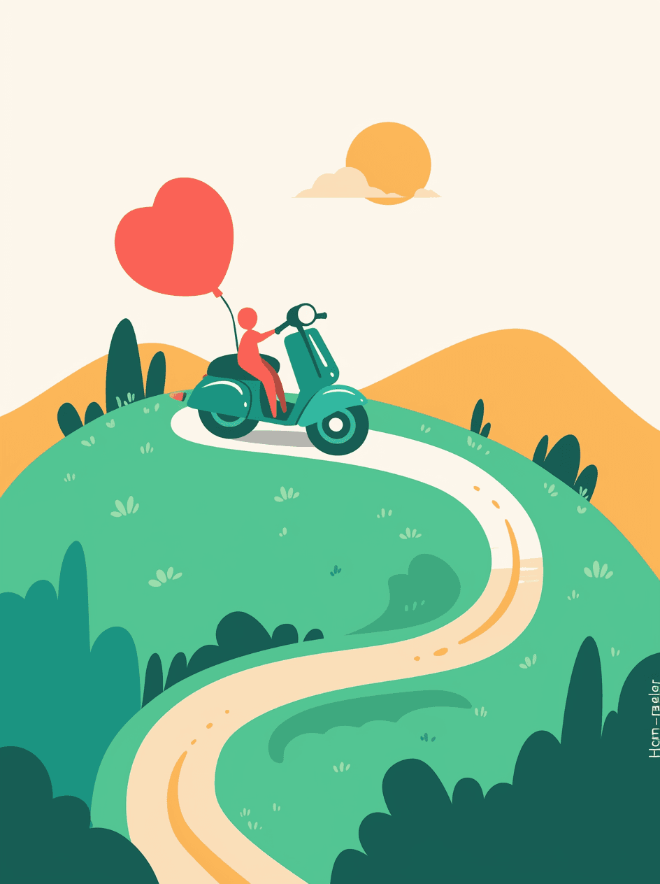 Scooter Carnival original repeating artwork