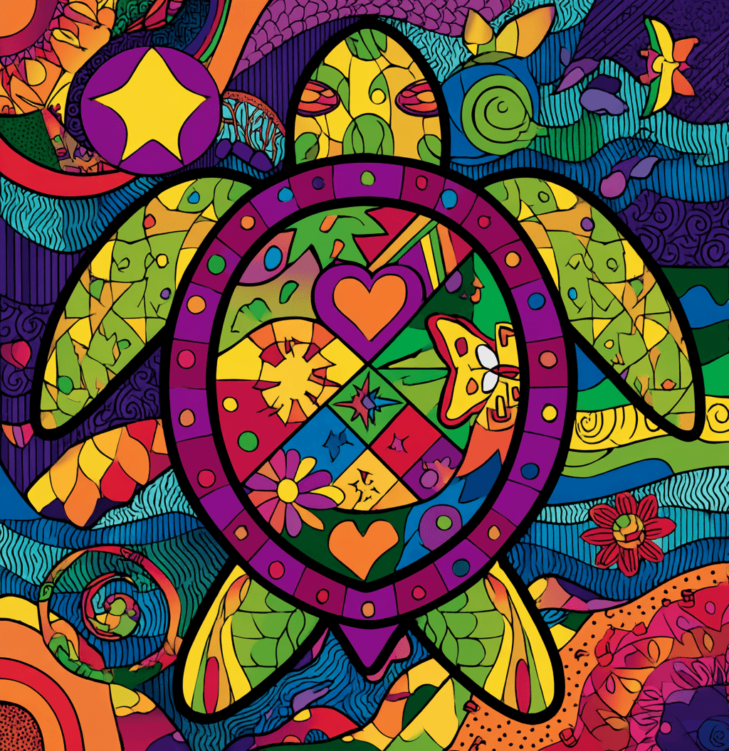 Abstract Elephant Buzz original repeating artwork