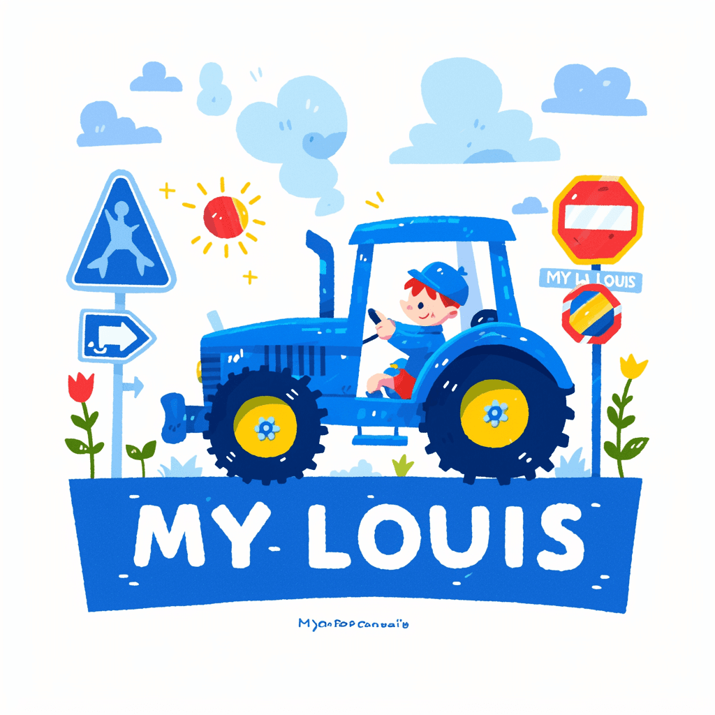 Tractor Pals original repeating artwork