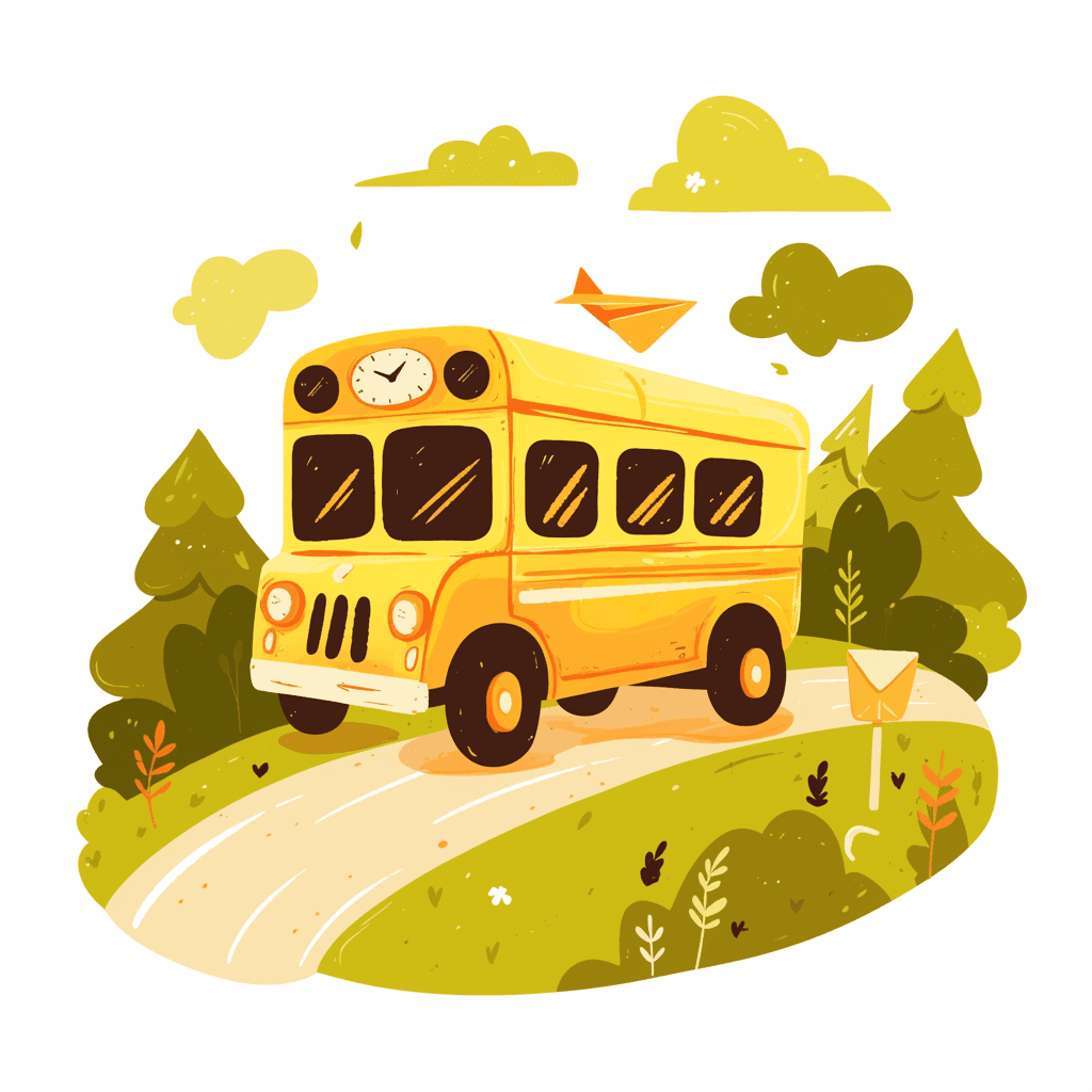 School Bus Crew original repeating artwork