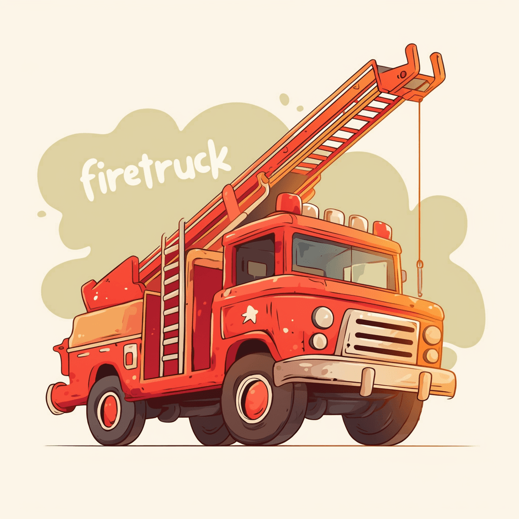 Fire Truck Team original repeating artwork