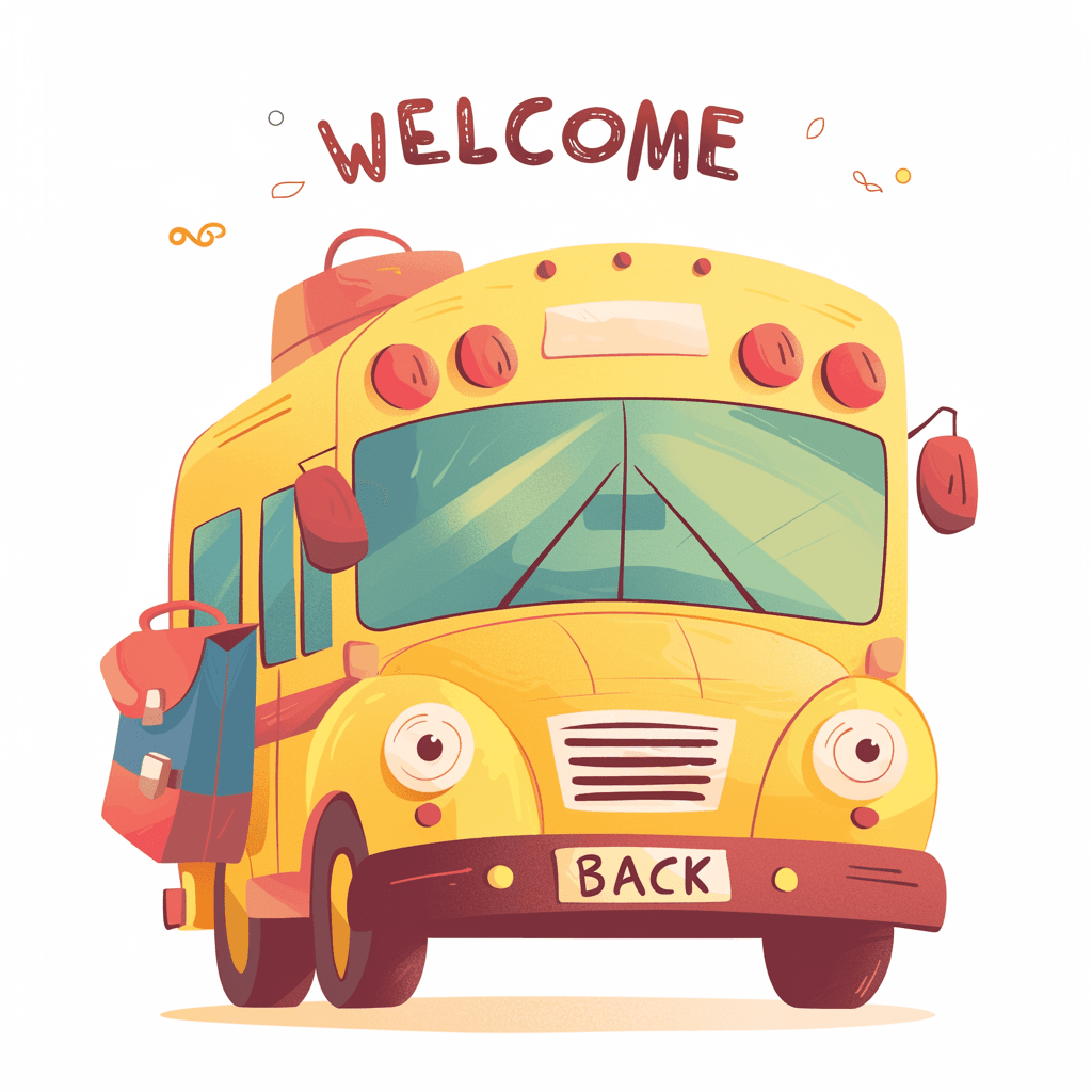 School Bus Gang original repeating artwork
