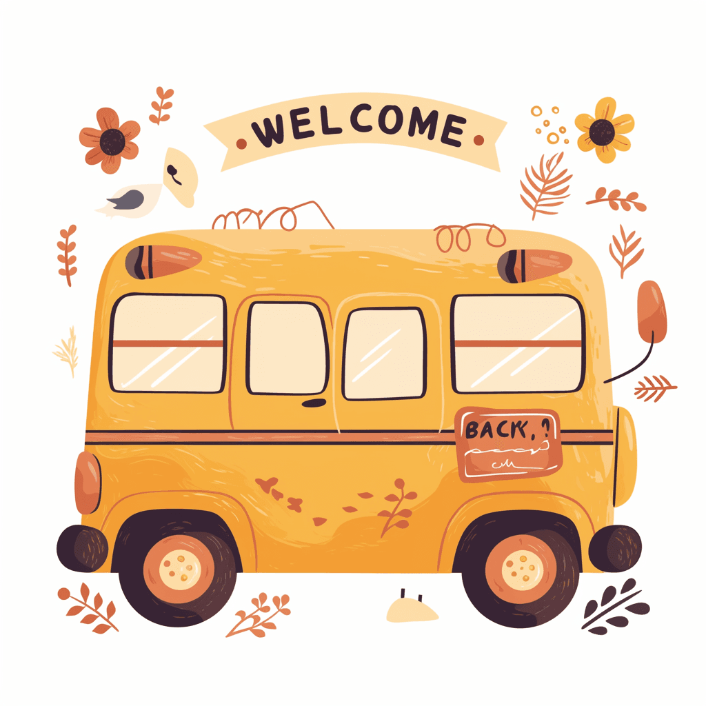 School Bus Pals original repeating artwork