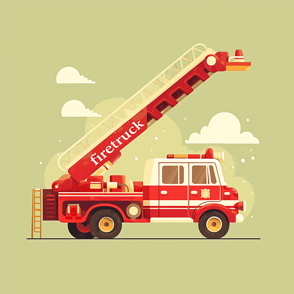 Fire Truck Tribe original repeating artwork