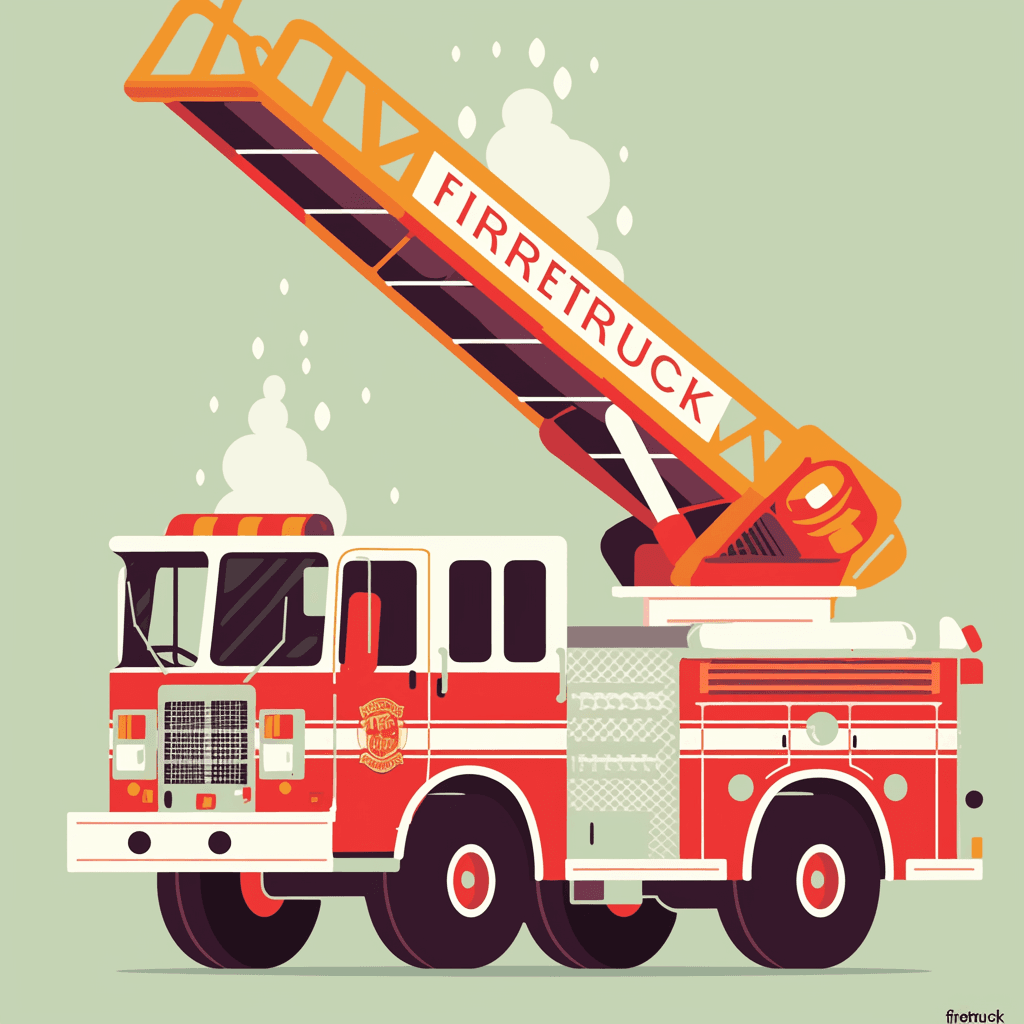 Fire Truck Gang original repeating artwork