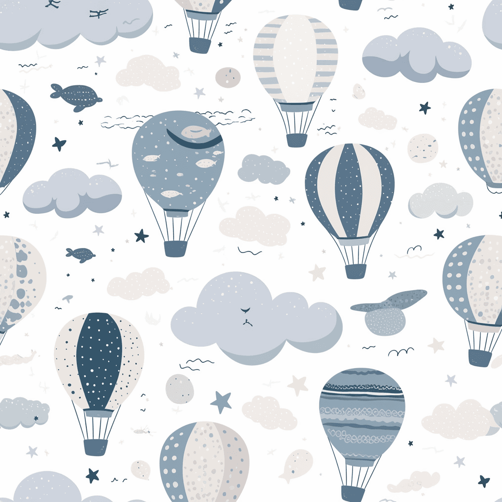 Hot Air Balloon Groove original repeating artwork