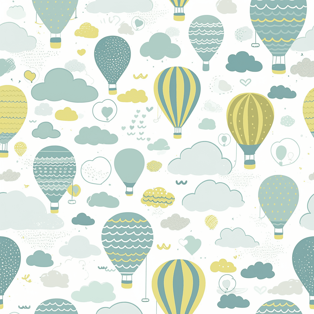 Hot Air Balloon Jam original repeating artwork