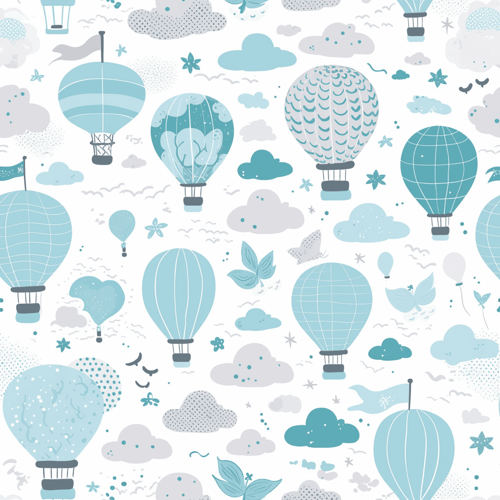 Hot Air Balloon Tune original repeating artwork