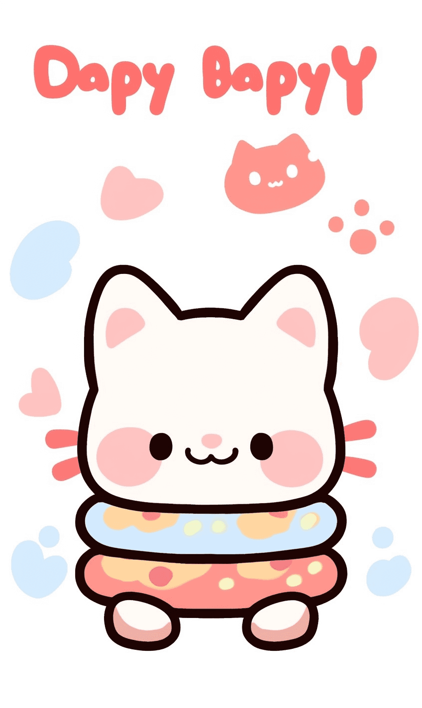 Cat Amber original repeating artwork