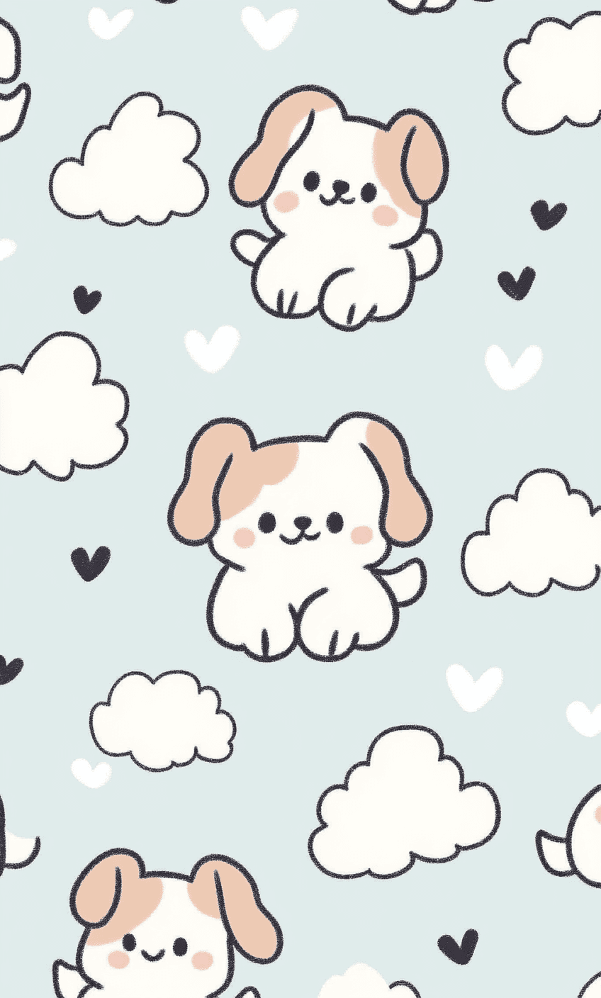 Puppy Sprint original repeating artwork