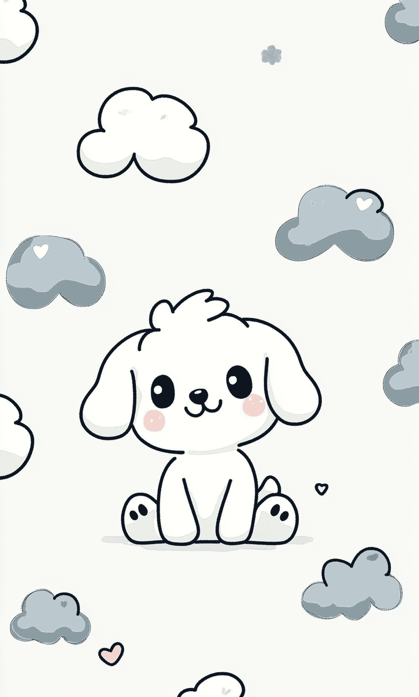 Puppy Daybreak original repeating artwork