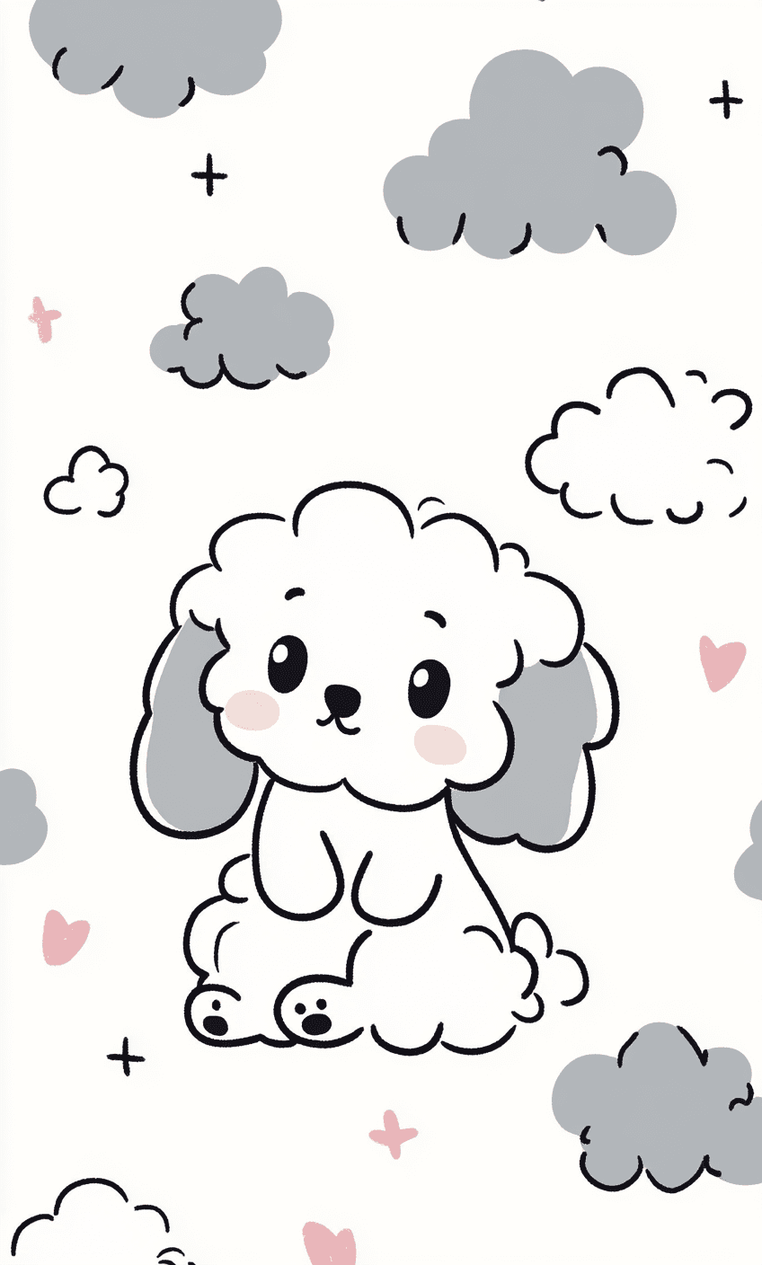 Puppy Blast original repeating artwork
