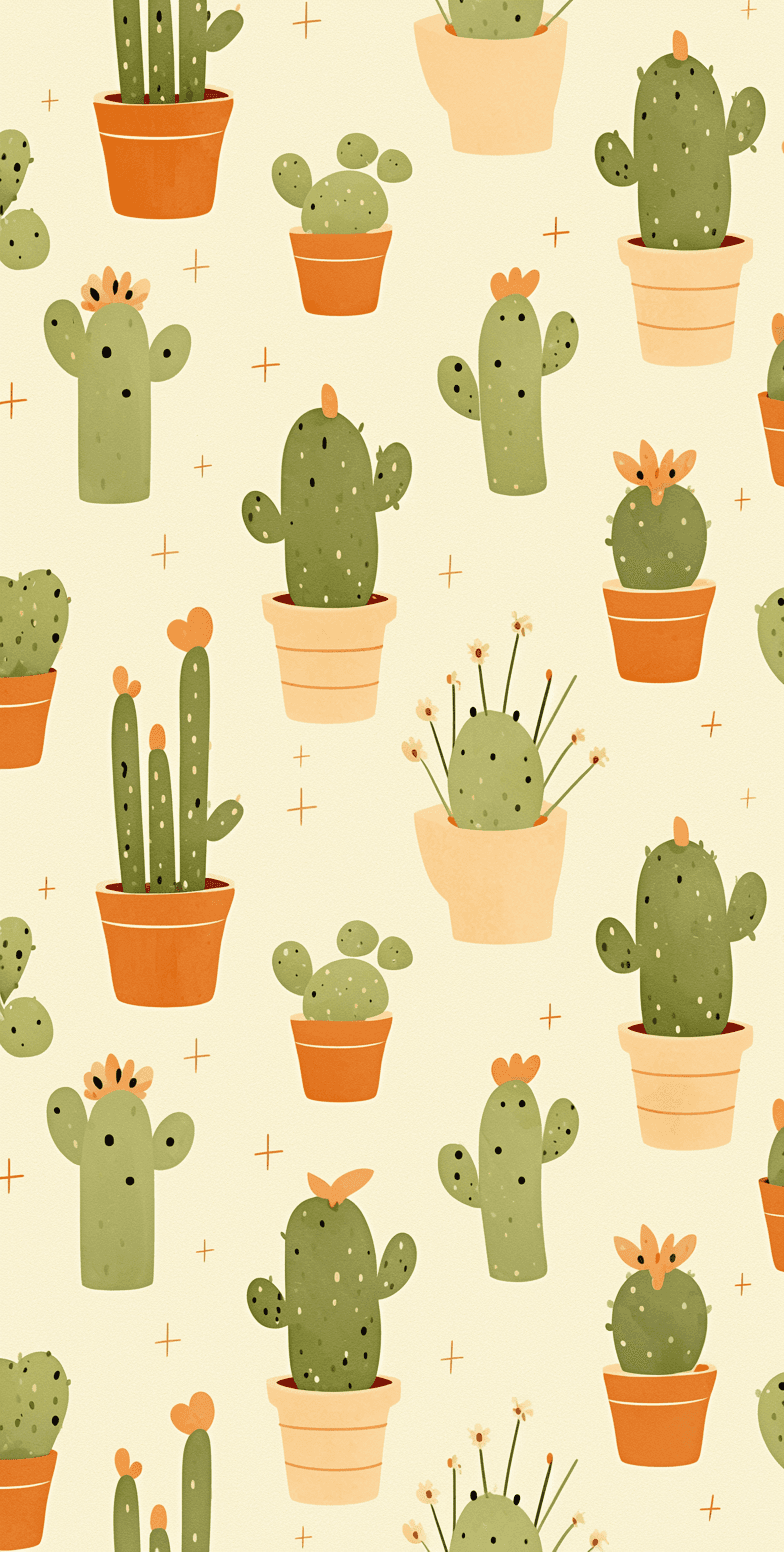 Cactus Fair original repeating artwork