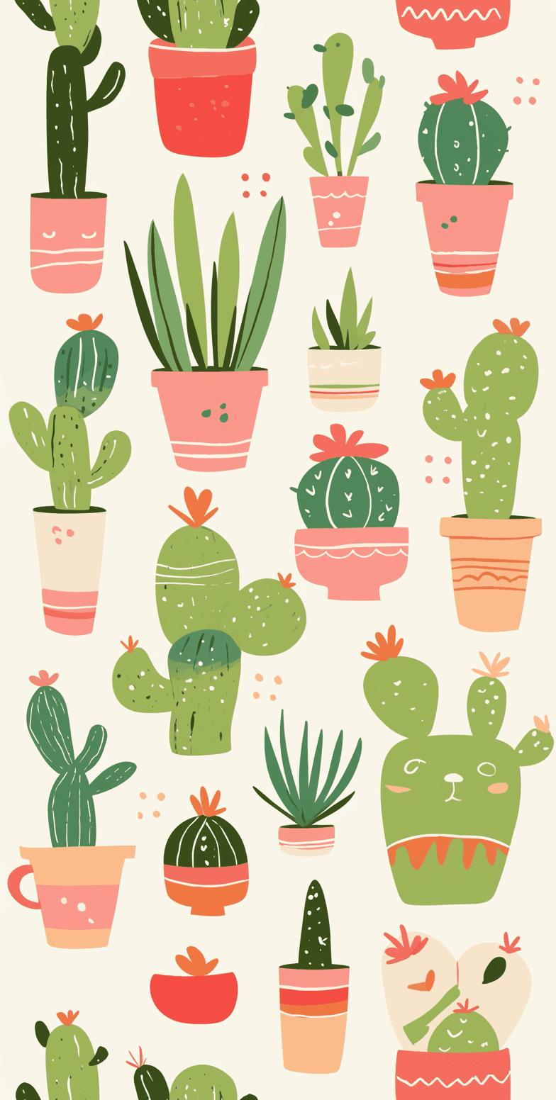 Cactus Jam original repeating artwork