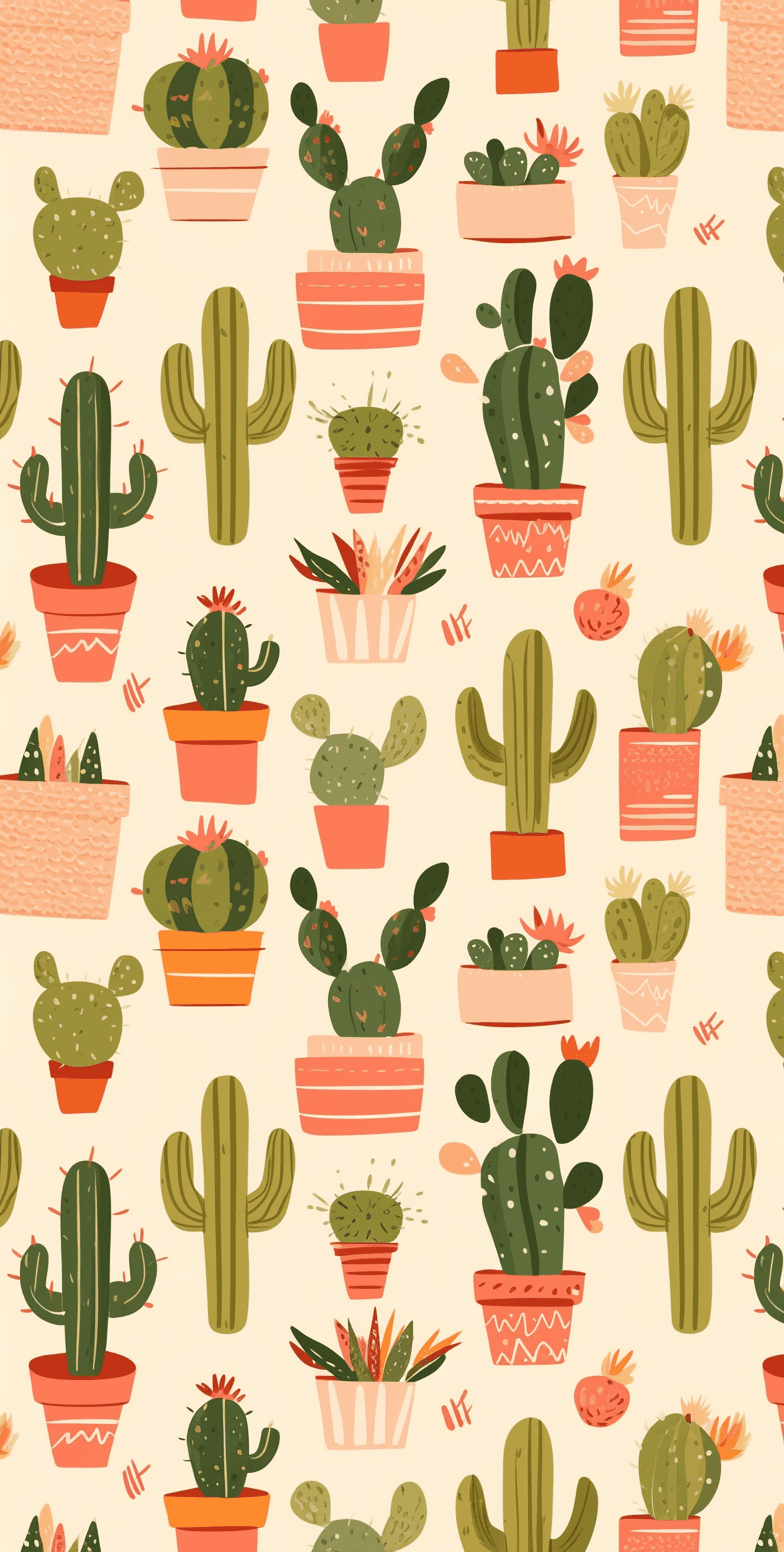 Cactus Loop original repeating artwork