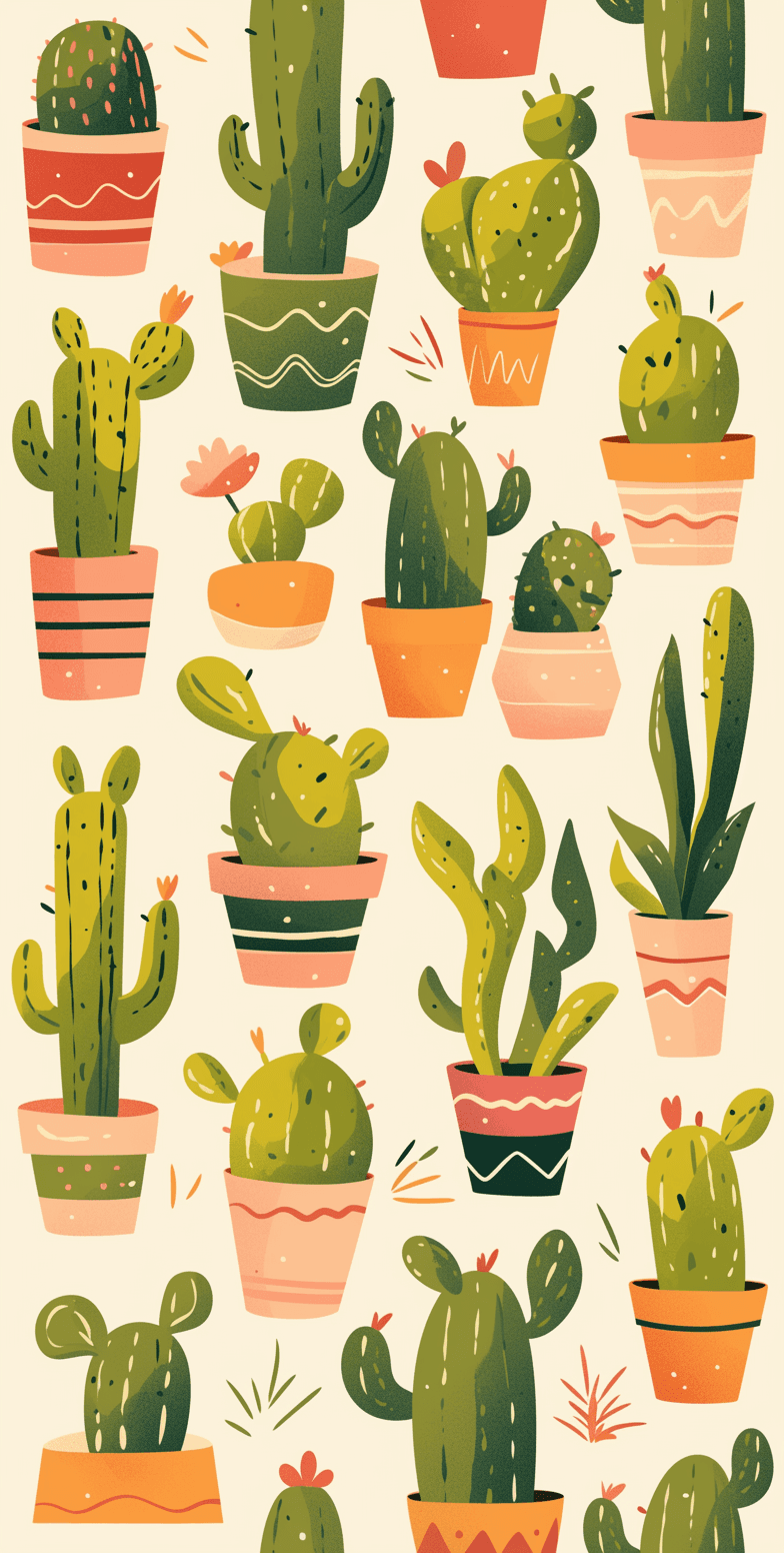 Cactus Beats original repeating artwork