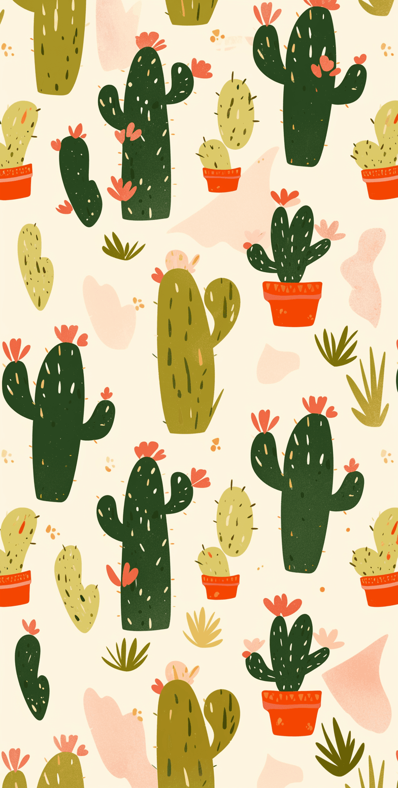 Cactus Pop original repeating artwork