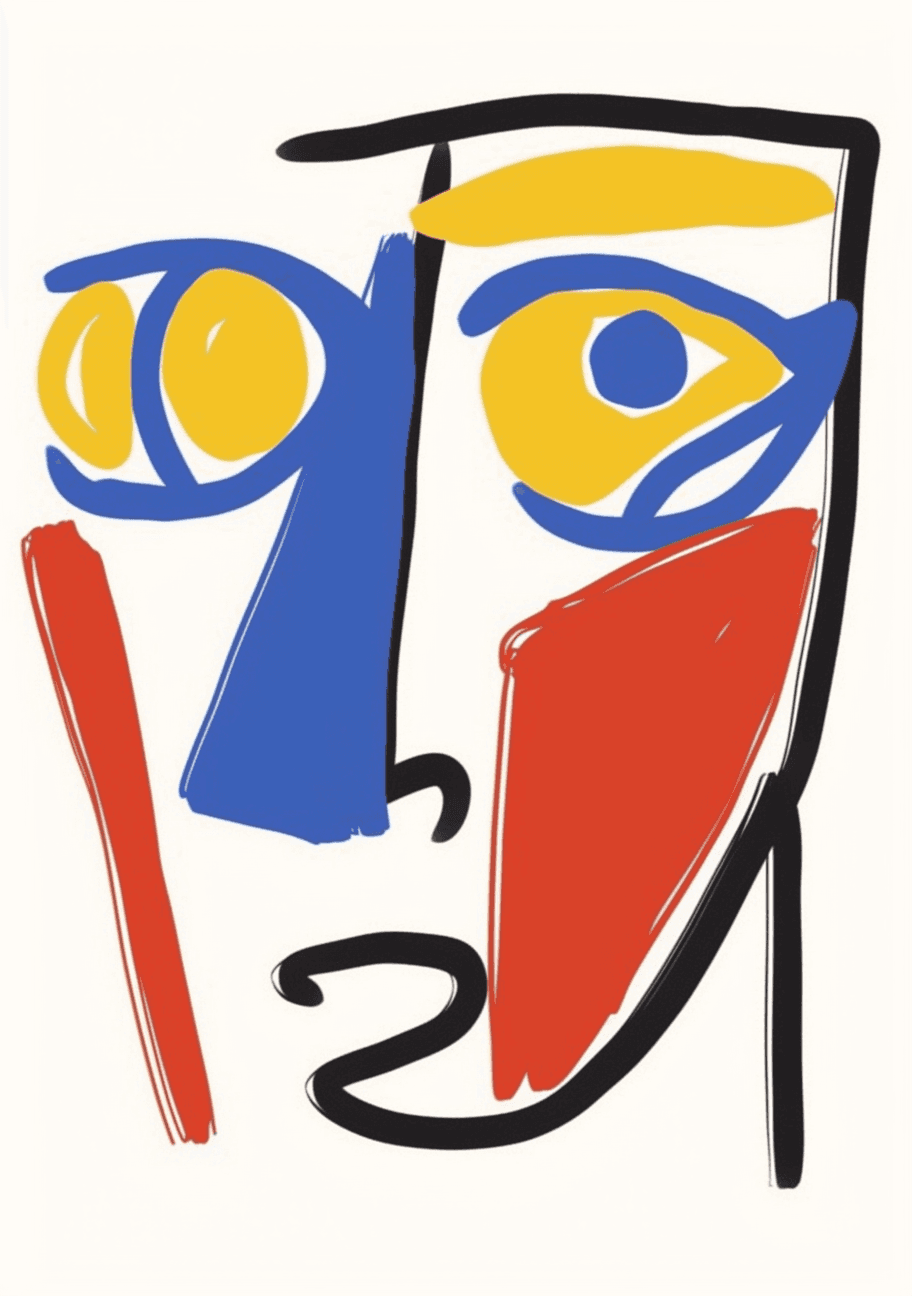 Face Picnic original repeating artwork