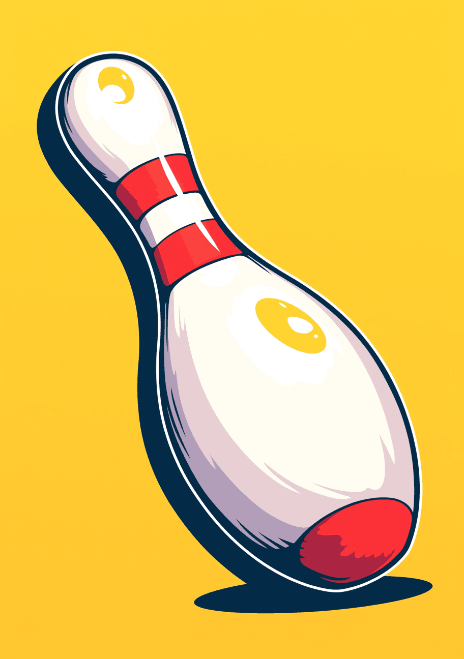 Bowling Rooftop original repeating artwork