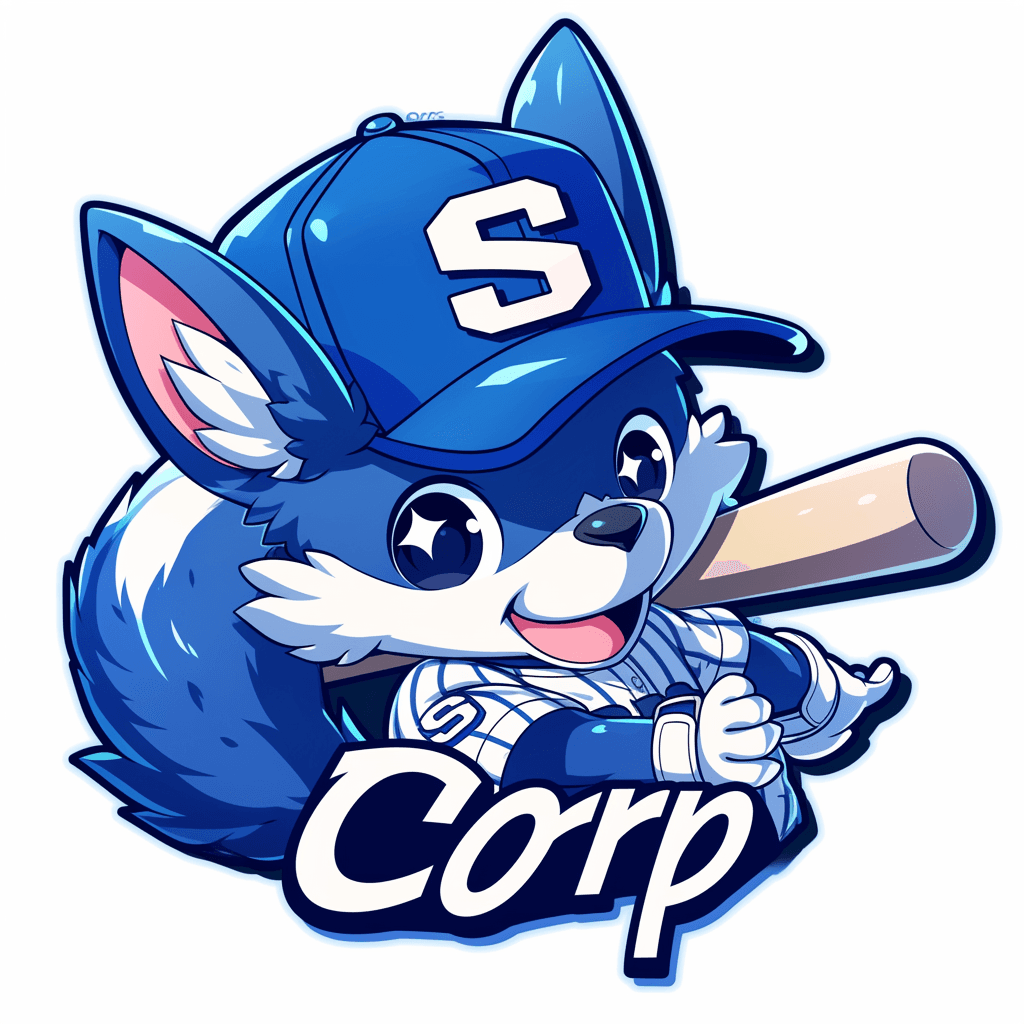 Cartoon Baseball Party original repeating artwork