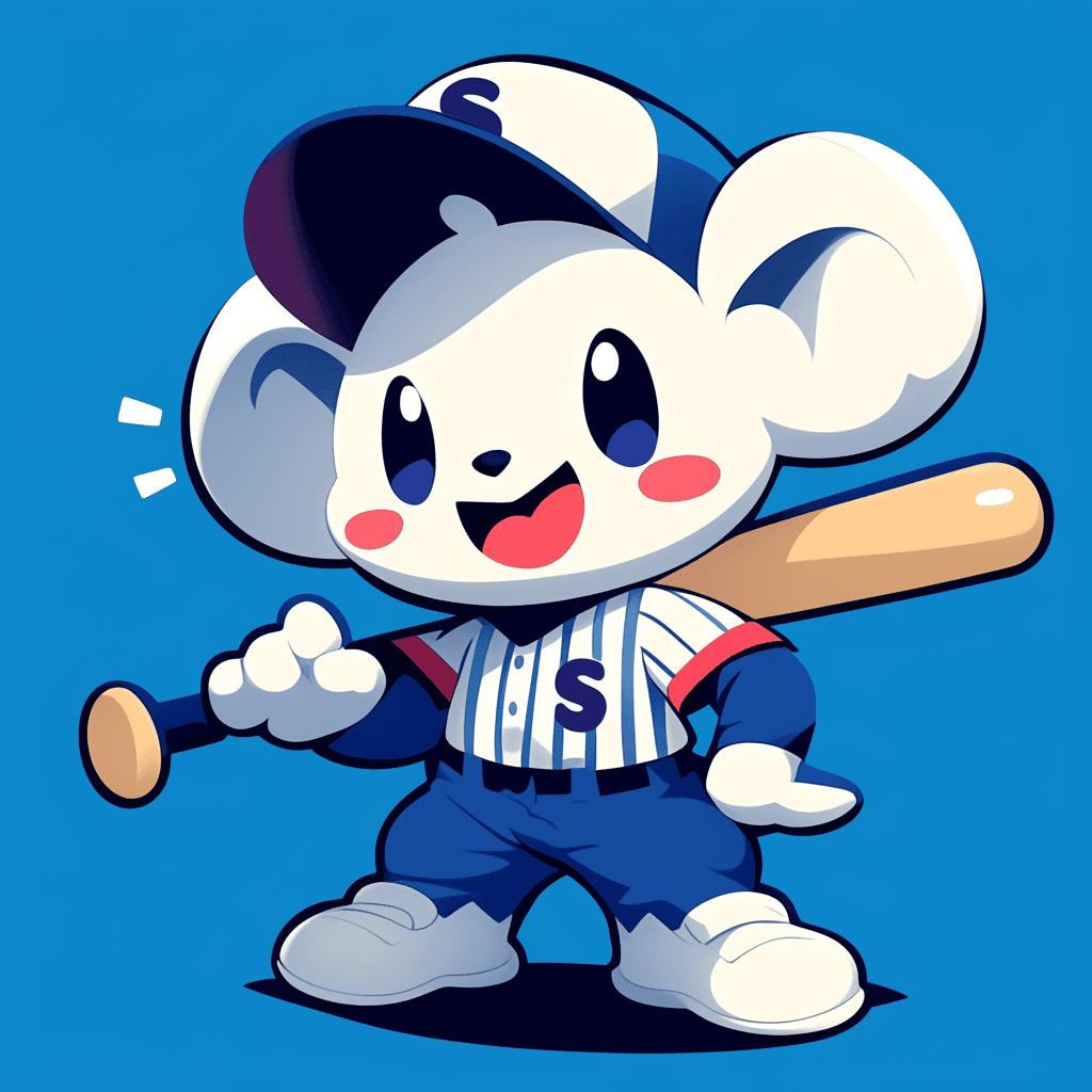 Cartoon Baseball Dash original repeating artwork