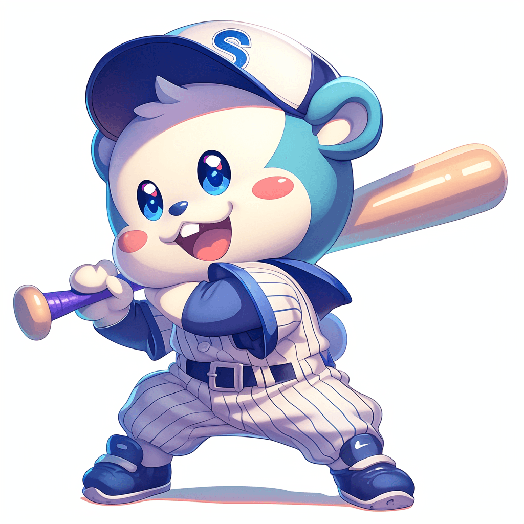 Cartoon Baseball Zip original repeating artwork