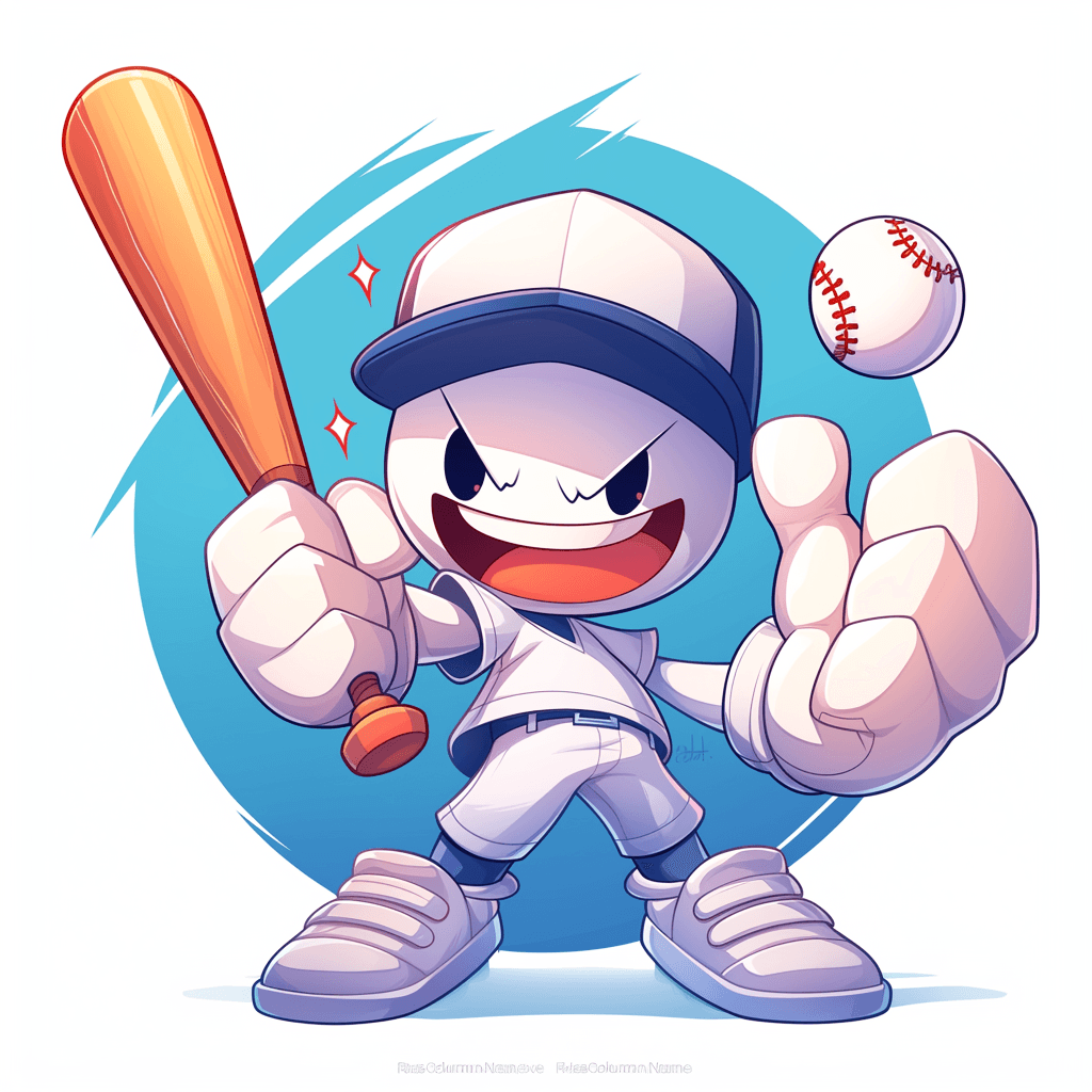 Cartoon Baseball Echo original repeating artwork