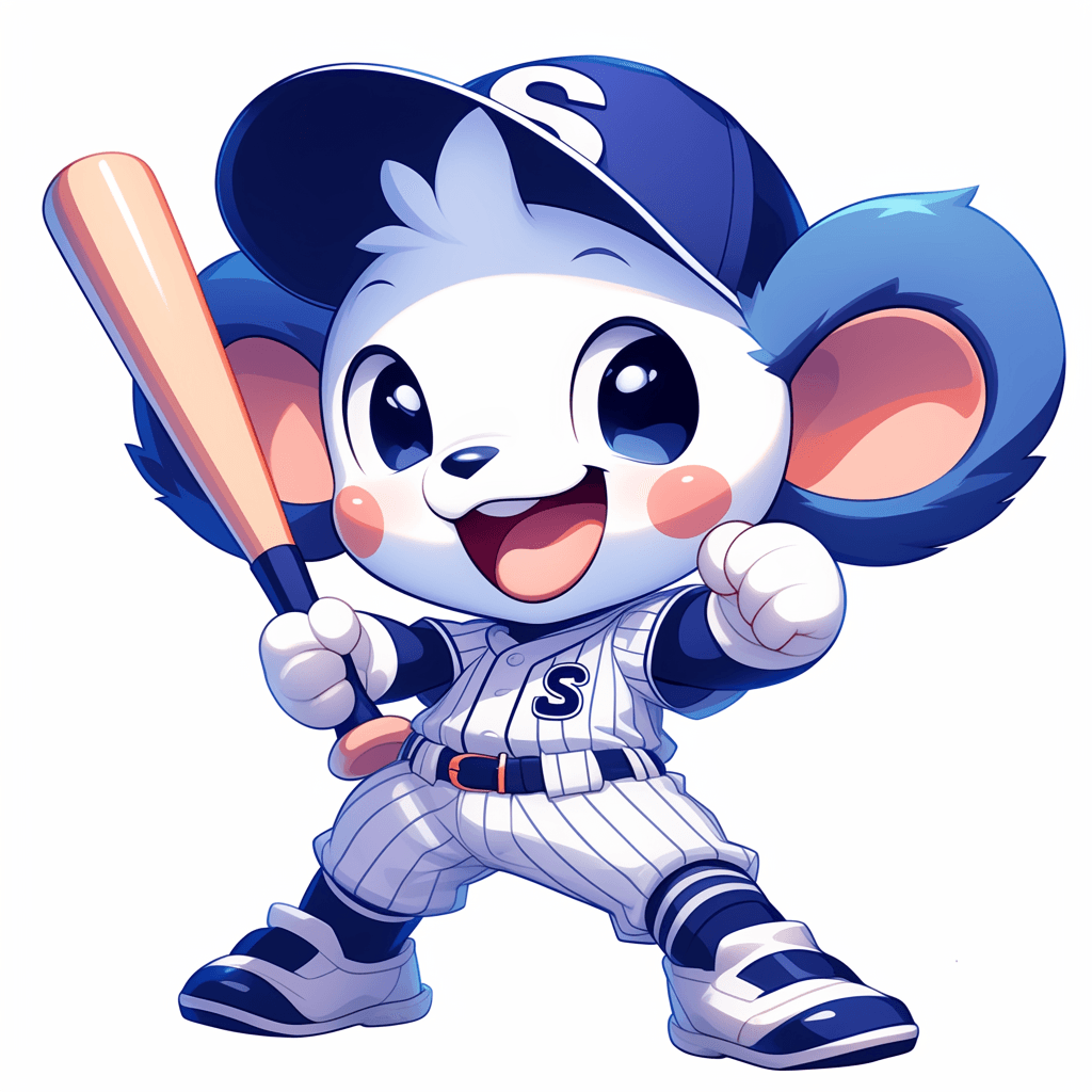 Cartoon Baseball Buzz original repeating artwork