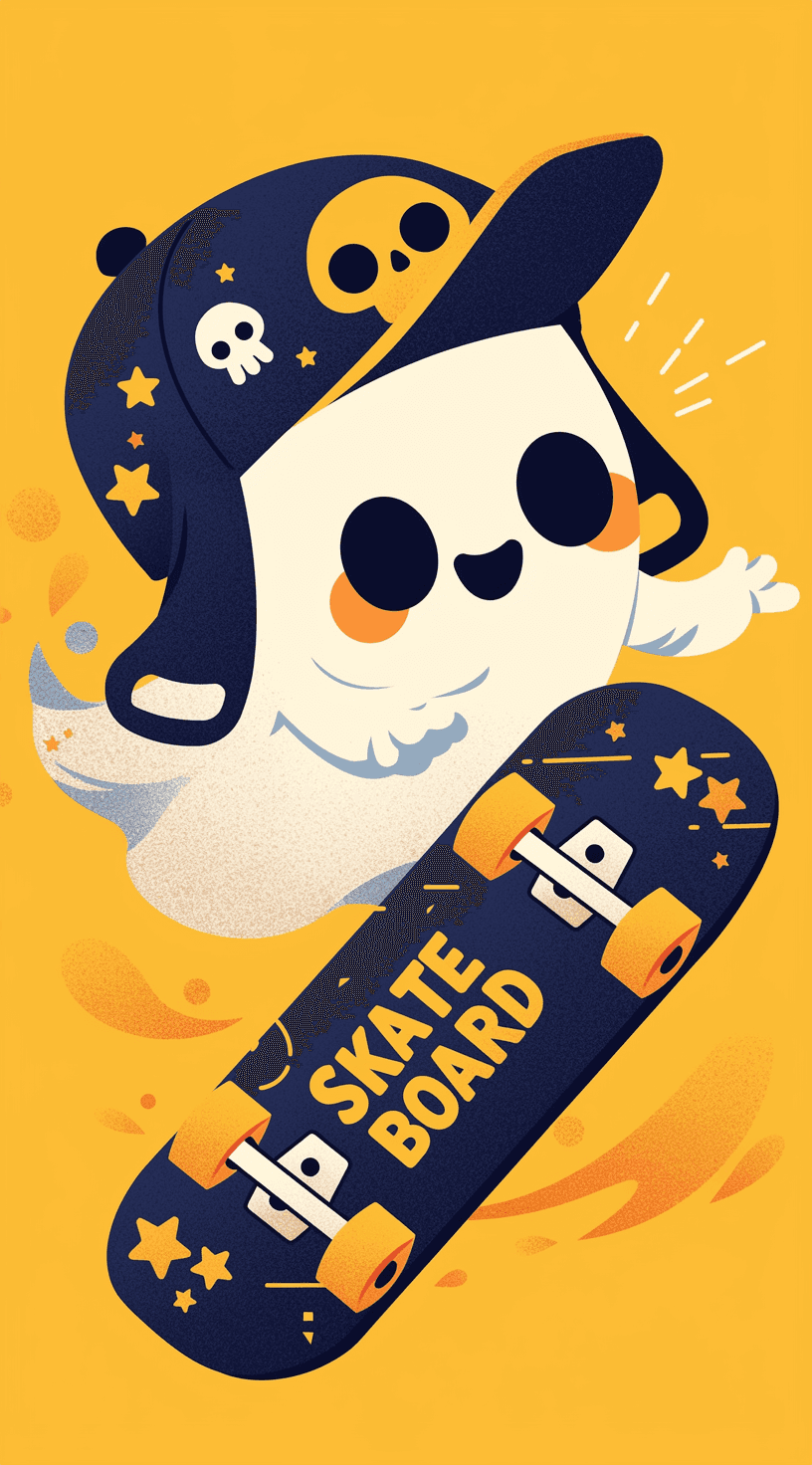 Skateboard Golden original repeating artwork