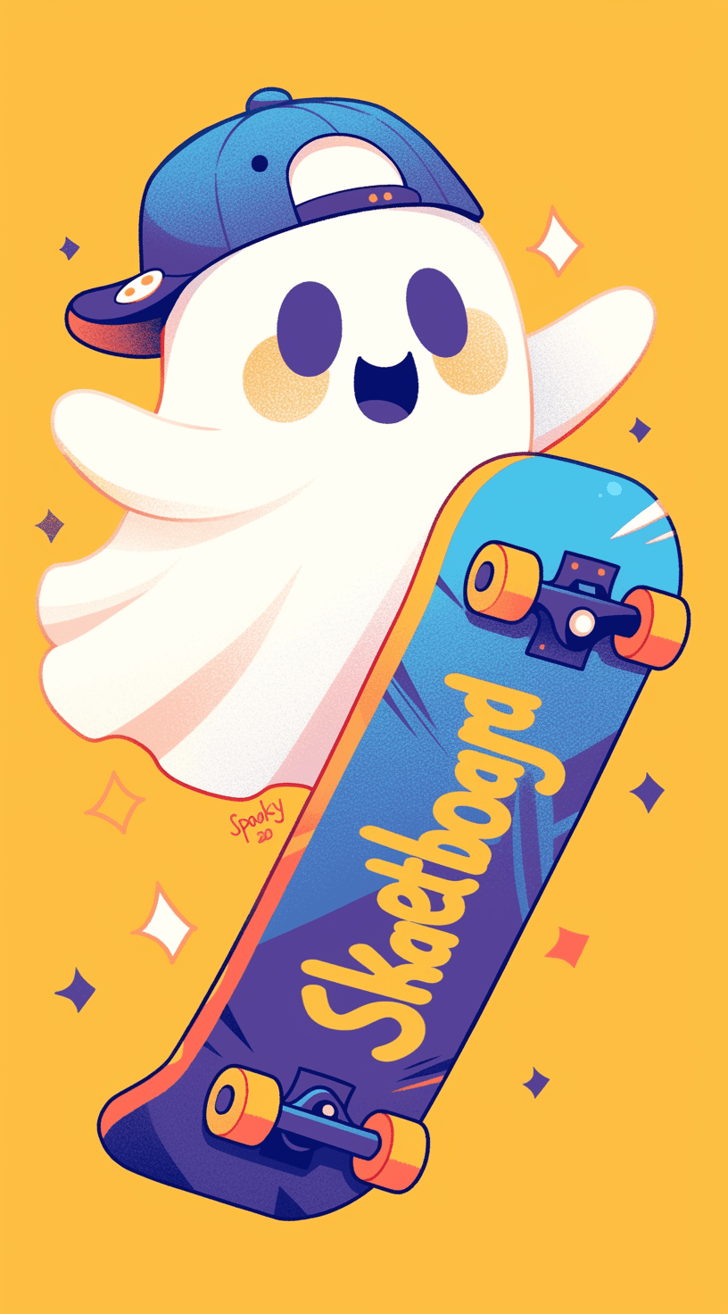Skateboard Shine On original repeating artwork