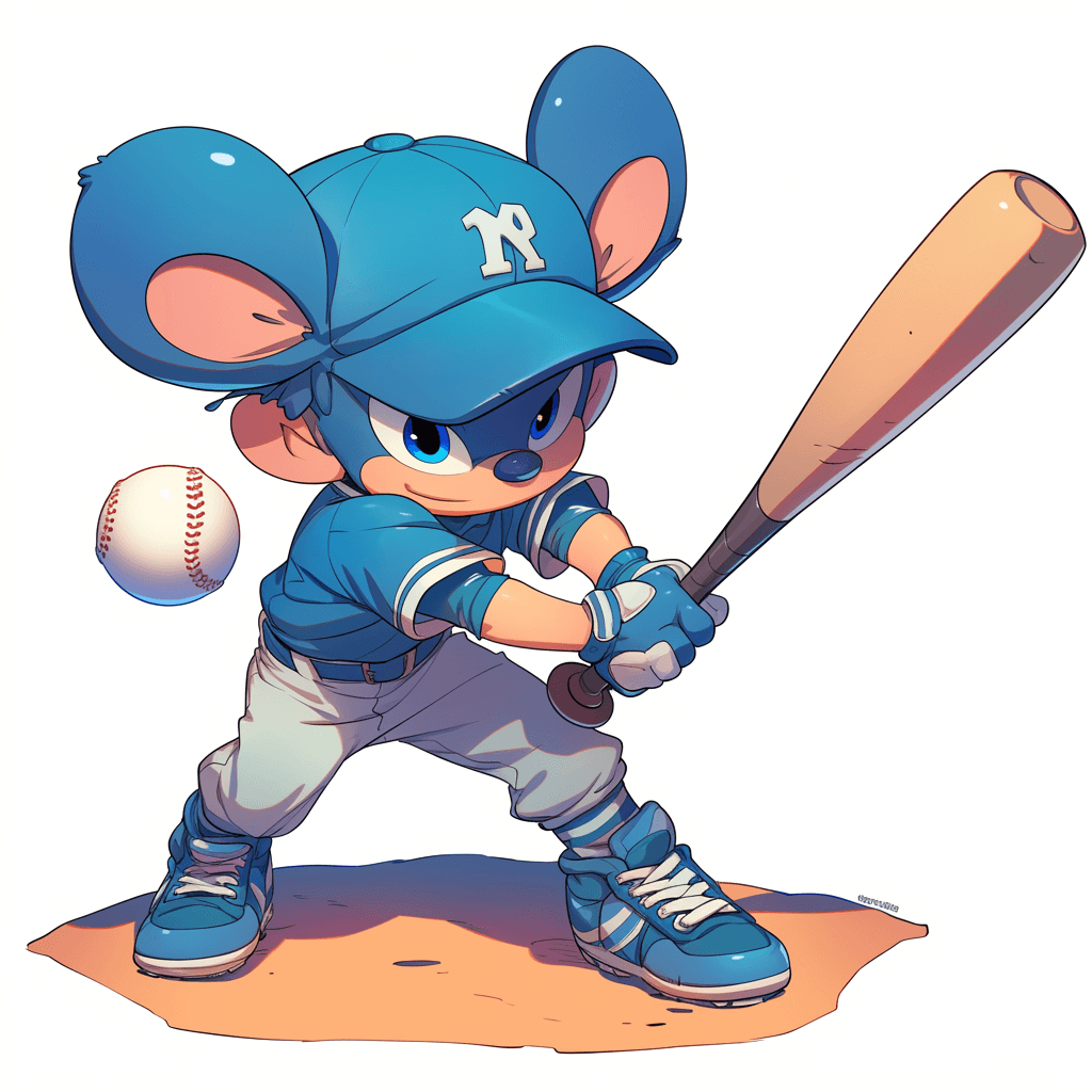 Cartoon Baseball Tribe original repeating artwork