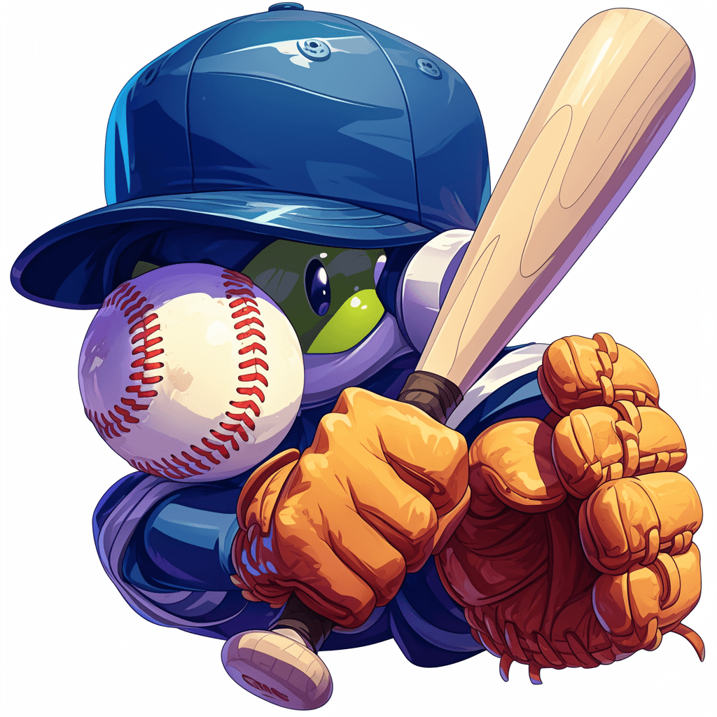 Cartoon Baseball Team original repeating artwork