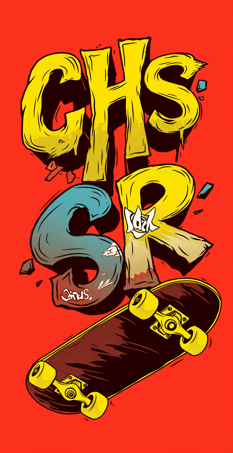 Skateboard Sprint original repeating artwork