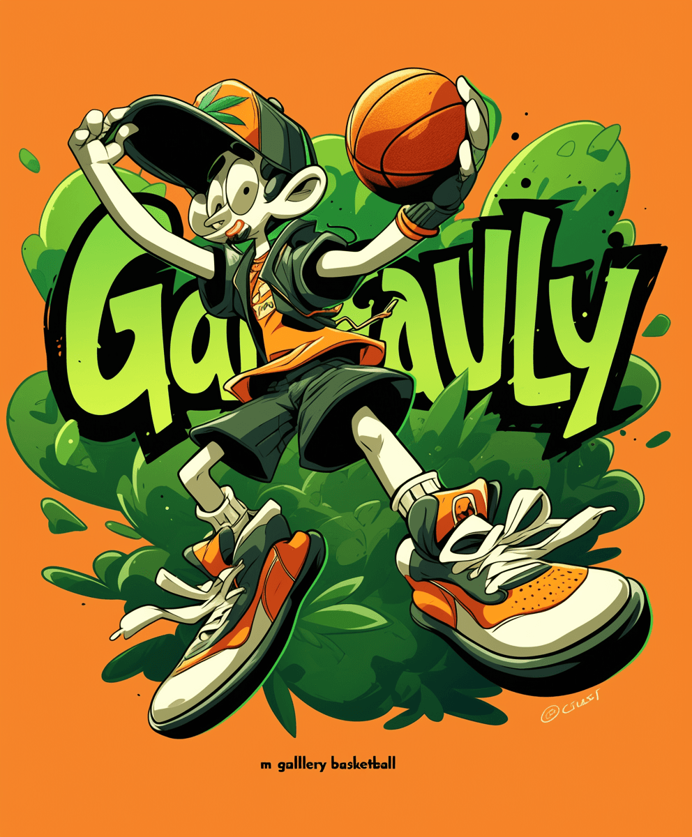 Cartoon Ball Game Squad original repeating artwork