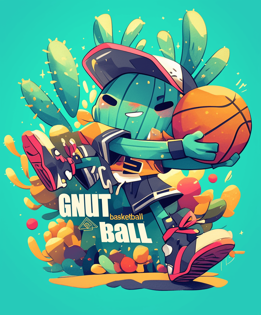 Cartoon Ball Game Sprint original repeating artwork
