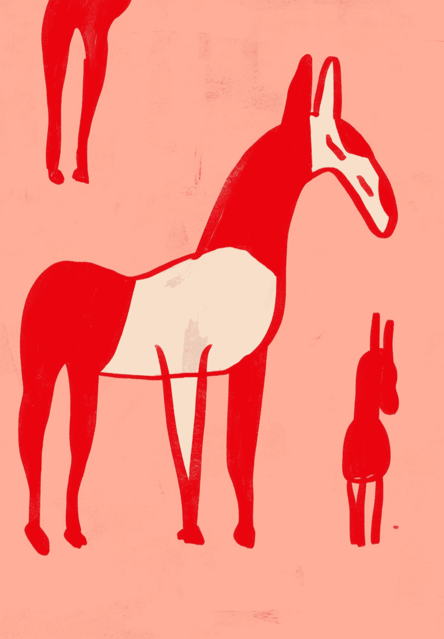 Horse Pals original repeating artwork