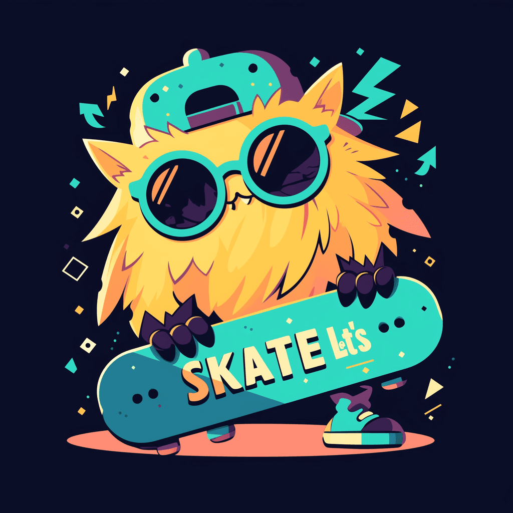 Skateboard Zoom original repeating artwork
