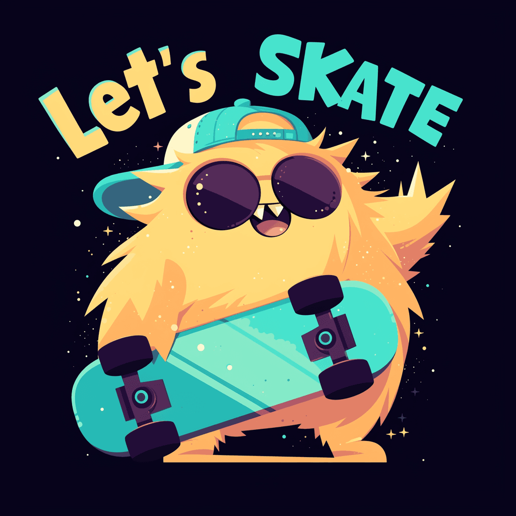 Skateboard Daybreak original repeating artwork